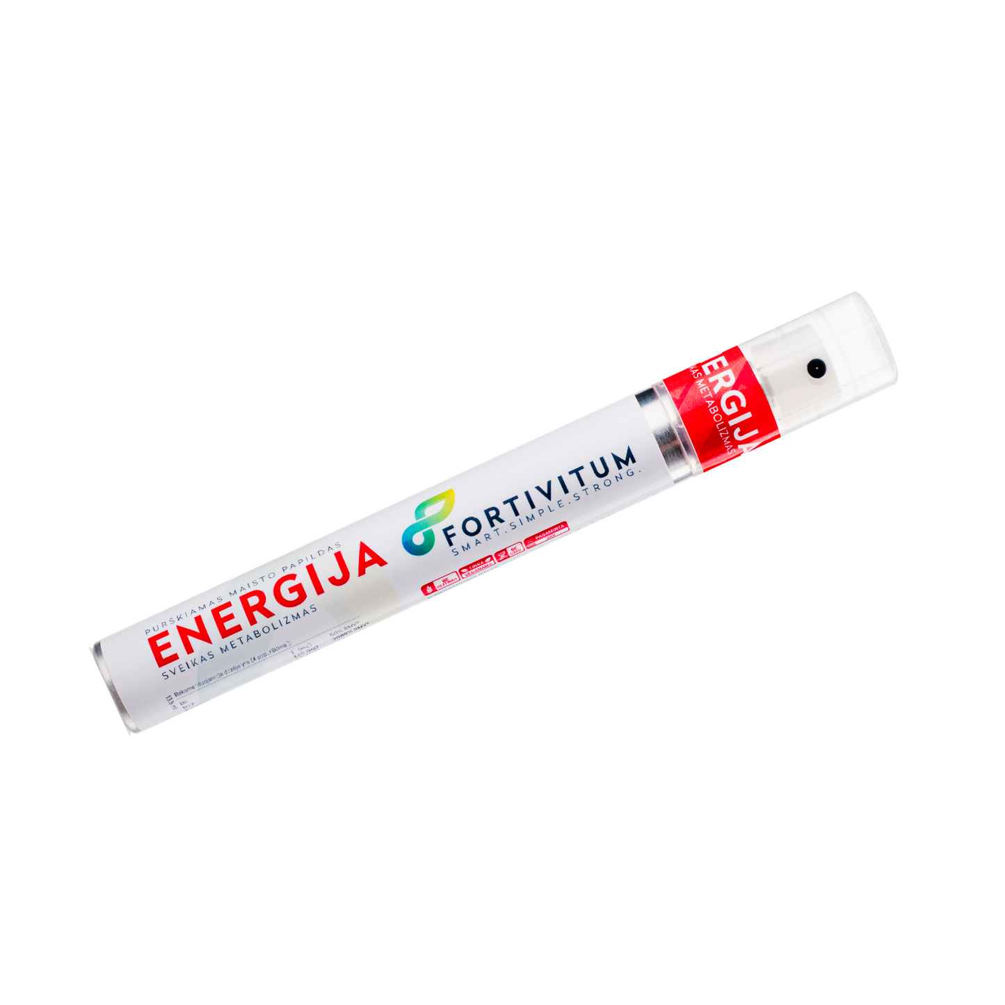 ENERGIJA – Purškiamas Maisto Papildas | Kofeinas, Taurinas, B12, Ženšenis | Fortivitum